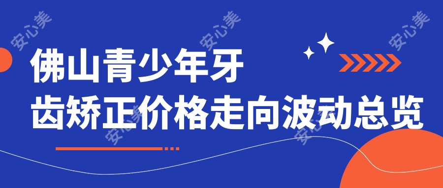 佛山青少年牙齿矫正价格走向波动总览