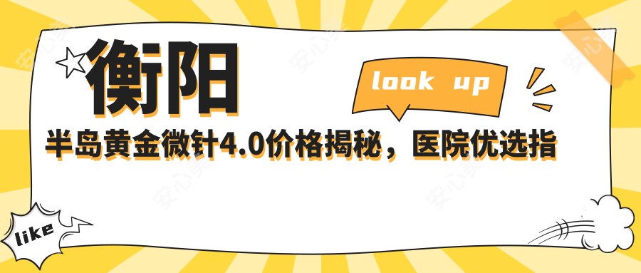 衡阳半岛黄金微针4.0价格揭秘，医院优选指南！